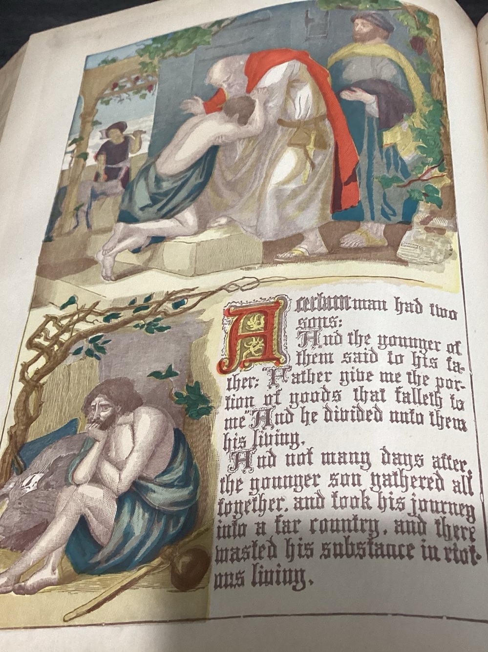 Antique 1903 Holy Family Bible, A.J. Holman & Co. Victorian Ornate - Picture 7 of 12